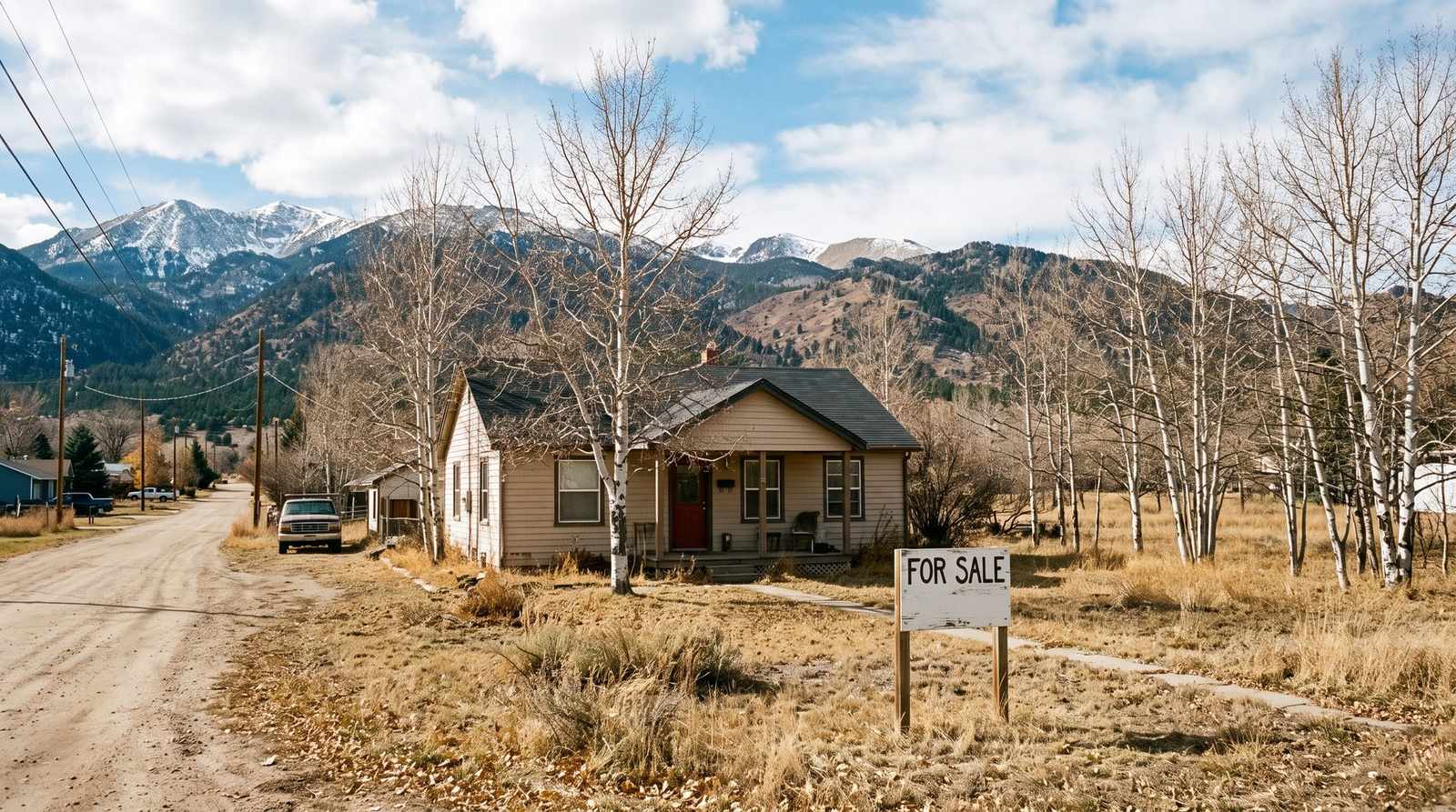 Colorado home on a large lot listed for sale with a septic system